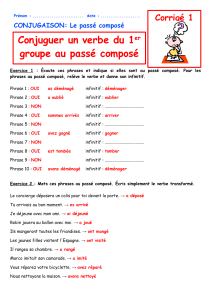 corrections passe compose 1er groupe