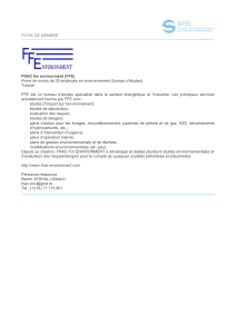 FICHE DE MEMBRE FNAC for environment (FFE) Firme de moins