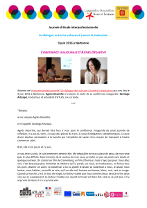 Conférence inaugurale d`Agnès Desarthe - CRL Midi