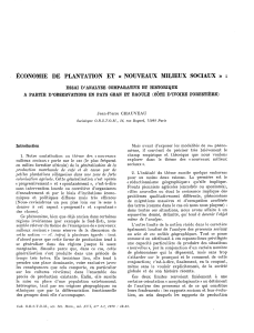 Economie de plantation et nouveaux milieux sociaux : essai d