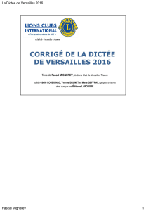 Dictée LCVT 2016 - corrigé