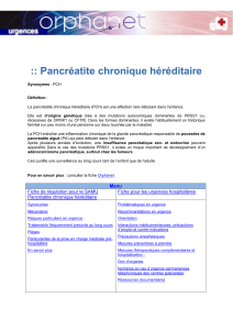 Pancréatite chronique héréditaire