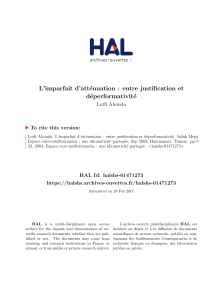 L`imparfait d`atténuation : entre justification et - Hal-SHS