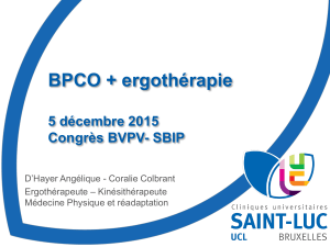 BPCO + ergothérapie - BVPV-SBIP