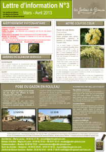 La Newsletter n° 3 - Jardins de Glanum
