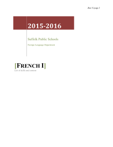 french i - Staff Portal » Suffolk Public Schools