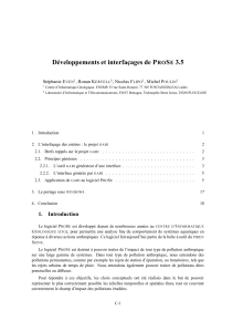 Rapport 2003 - Développements et interfaçages de PROSE 3.5. S