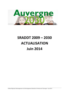 SRADDT 2009 – 2030 ACTUALISATION Juin 2014