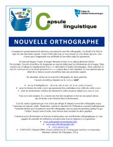 NOUVELLE ORTHOGRAPHE