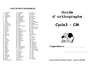 orthographe - Les CM de Saint