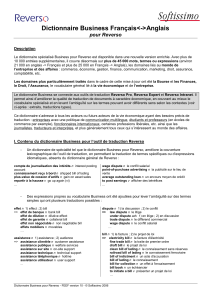 Dictionnaire Business FrançaisAnglais