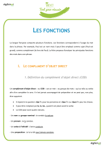 LES FONCTIONS