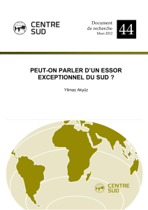 peut-on parler d`un essor exceptionnel du sud