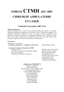 Chirurgie ambulatoire et laser