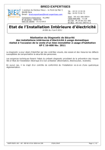 Etat de l`Installation Intérieure d`électricité
