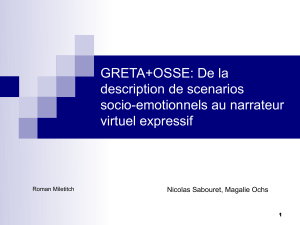 GRETA+OSSE: De la description de scenarios socio