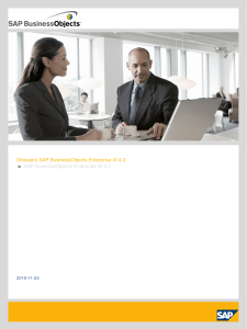 Glossaire SAP BusinessObjects Enterprise XI 4.0