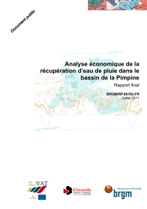 Analyse &eacute;conomique de la r&eacute;cup&eacute;ration d`eau de pluie dans