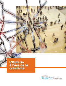 L`Ontario à l`ère de la créativité