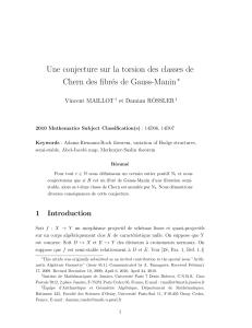 Une conjecture sur la torsion des classes de Chern des fibrés de