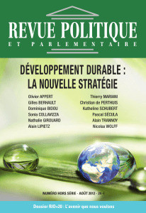 DÉVELOPPEMENT DURABLE