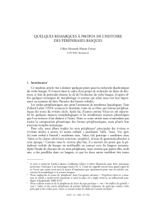 quelques remarques à propos de l`histoire des périphrases basques