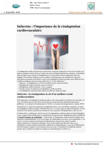 Infarctus : l'importance de la réadaptation cardiovasculaire