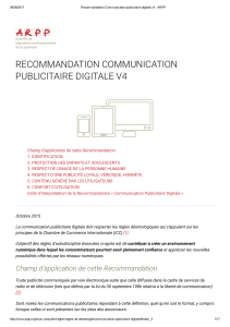 RECOMMANDATION COMMUNICATION PUBLICITAIRE DIGITALE V4