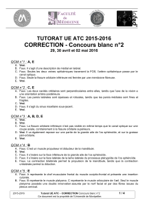 CORRECTION - Concours blanc n°2 TUTORAT UE ATC 2015-2016