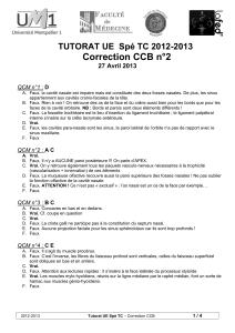 Correction CCB n°2 TUTORAT UE  Spé TC 2012-2013 27 Avril 2013