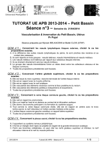 Séance n°3 –  TUTORAT UE APB 2013-2014 – Petit Bassin