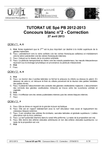 Concours blanc n°2 - Correction TUTORAT UE Spé PB 2012-2013