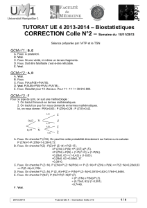 – CORRECTION Colle N°2 – Biostatistiques