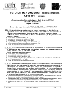 – Colle n°1 – Biostatistiques