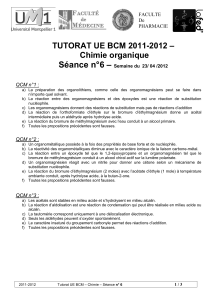 – Séance n°6 TUTORAT UE BCM 2011-2012