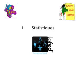 I. Statistiques