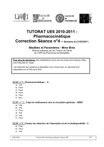 Correction Séance n°4  TUTORAT UE6 2010-2011 -