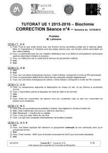 – CORRECTION Séance n°4 – Biochimie