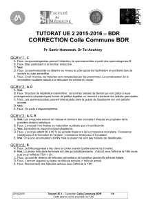 CORRECTION Colle Commune BDR – BDR TUTORAT UE 2 2015-2016