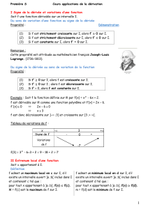 Cours 1S applications derivation