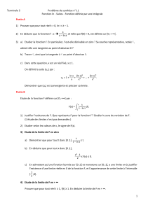 PS11 Fonction ln Suites Fonction definie par une integrale
