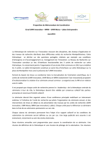 Proposition de Mémorandum de Coordination mars2015