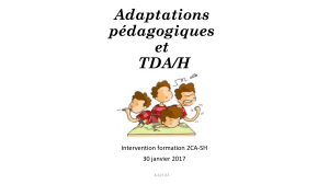 Adaptations pédagogiques et TDA/H