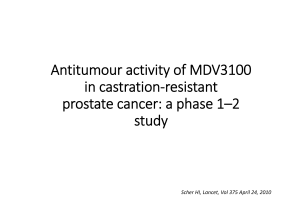 Antitumour activity of MDV3100  in castration‐resistant prostate cancer: a phase 1–2  study