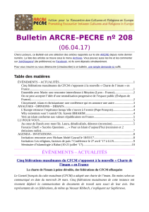 Bulletin ARCRE–PECRE nº 208  (06.04.17)
