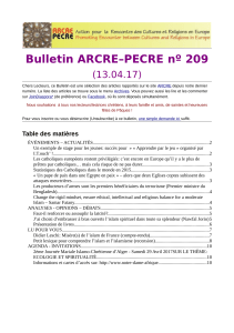 Bulletin ARCRE–PECRE nº 209  (13.04.17)