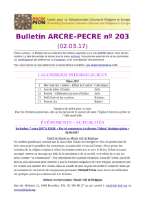 Bulletin ARCRE–PECRE nº 203  (02.03.17)