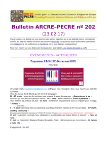 Bulletin ARCRE–PECRE nº 202  (23.02.17)