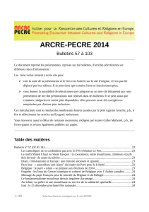 ARCRE-PECRE 2014 Bulletins 57 à 103