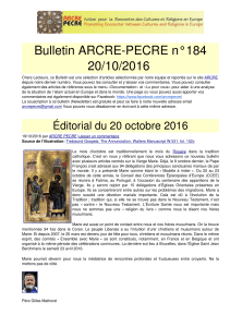 Bulletin ARCRE­PECRE n°184 20/10/2016 